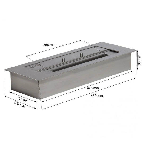 Arzător cu bioetanol Superior 2,5L (L: 45 cm)