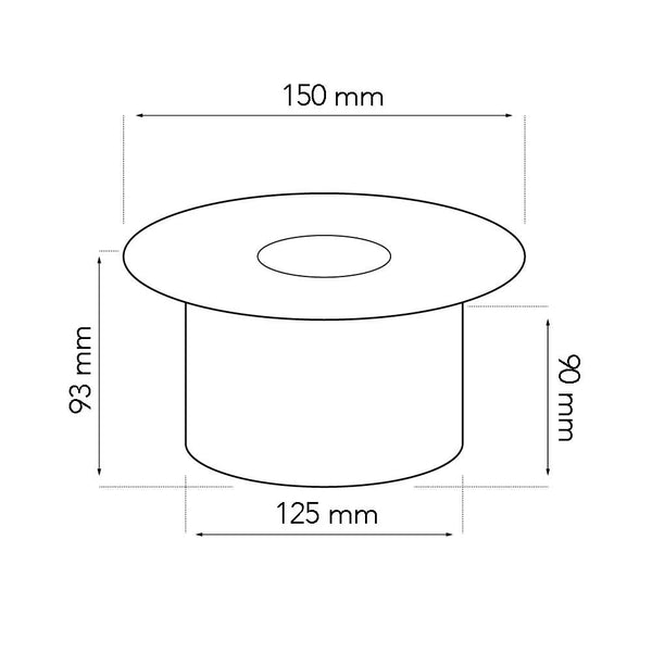 Arzător bio rotund de 0,9L (Ø: 15 cm)