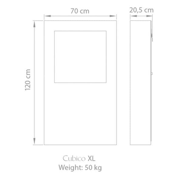 Safretti Cubico XL - Oțel periat