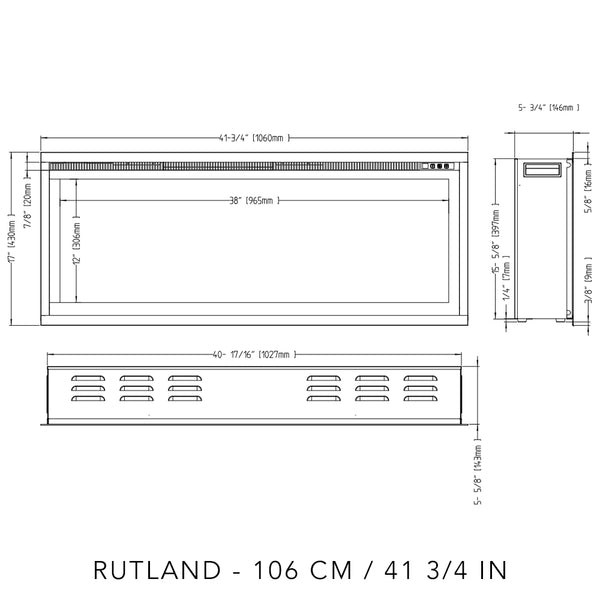 Șemineu electric Royal 42" – Șemineu de perete