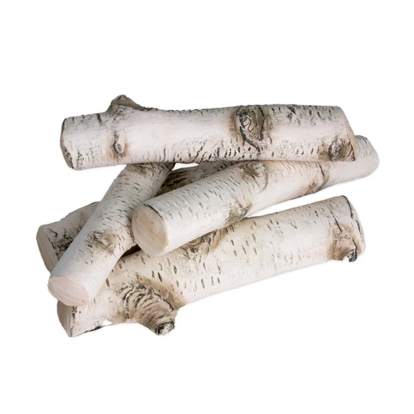 Set decorativ din lemn de mesteacăn - 5 bucăți.