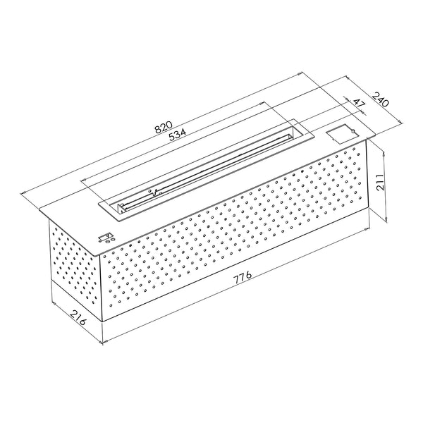 Arzător automat - 82 cm