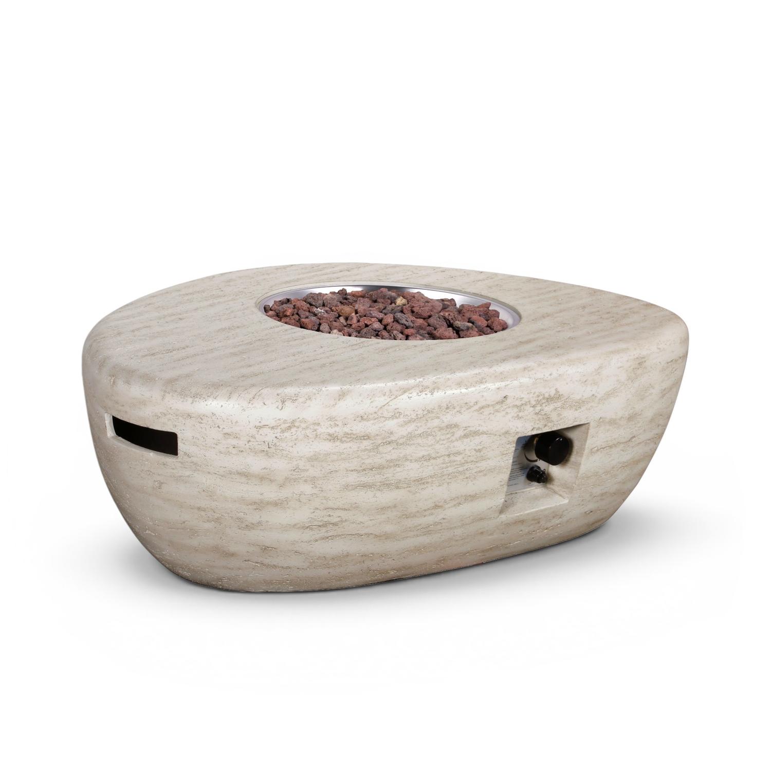 Estate Organic 107 Travertine – Masă focar pe gaz organică