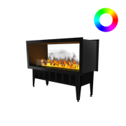 Șemineu cu vapori de apă Incanto 1000 ST Multicolor, cu vizibilitate dublă
