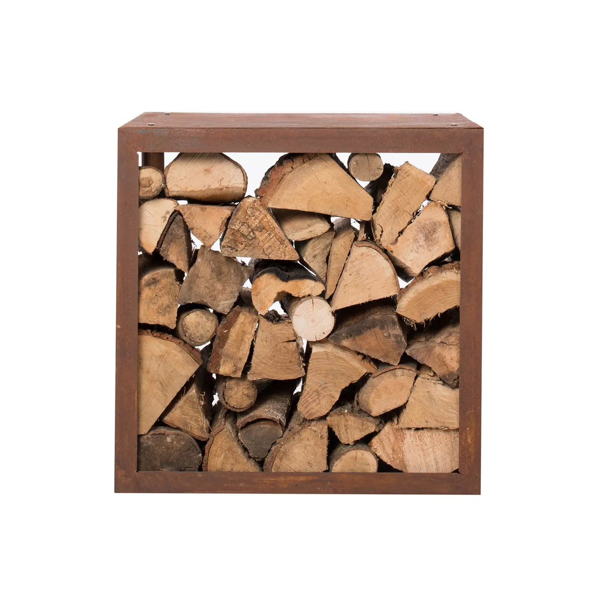 Cutie pentru depozitarea lemnelor din oțel Corten - 50 cm