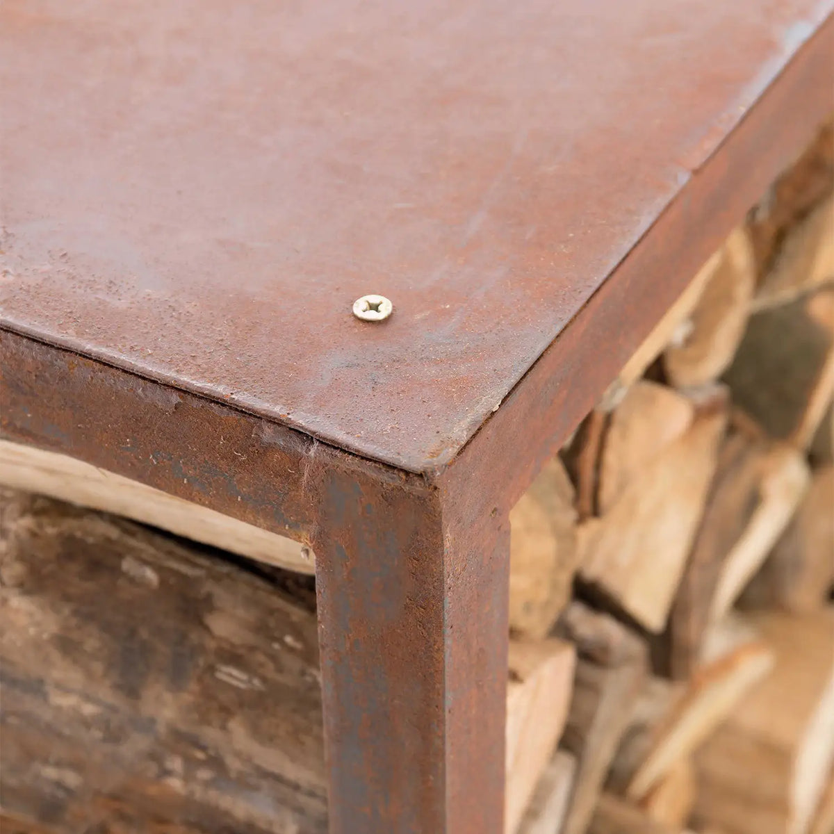 Cutie pentru depozitarea lemnelor din oțel Corten - 50 cm