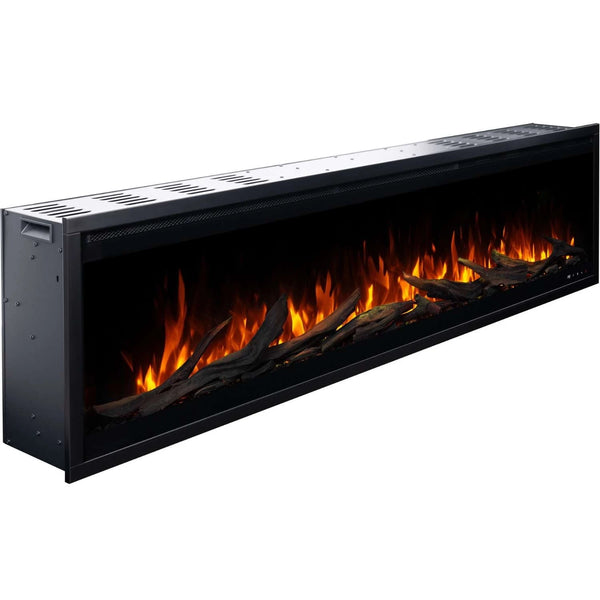 Șemineu electric Royal Pro montat pe perete - negru - 180 cm