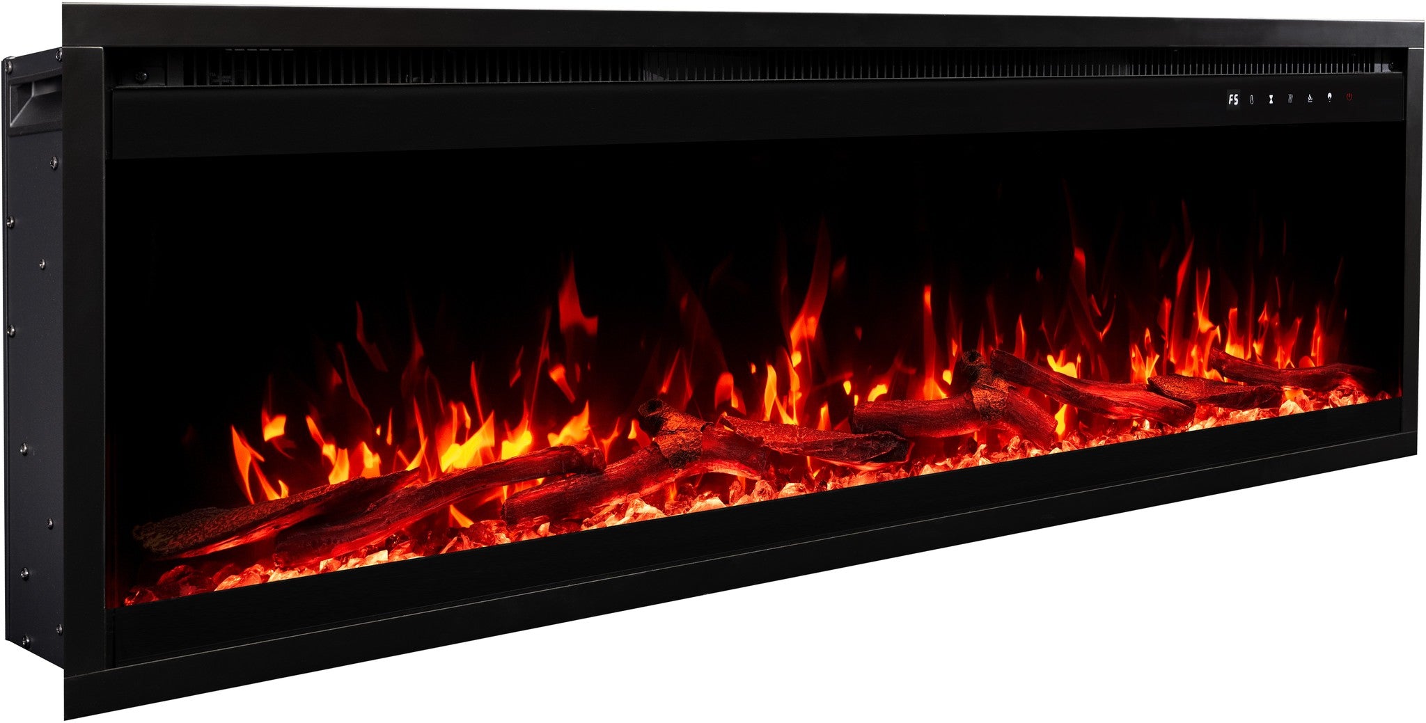 Șemineu electric Royal Pro montat pe perete - negru - 180 cm