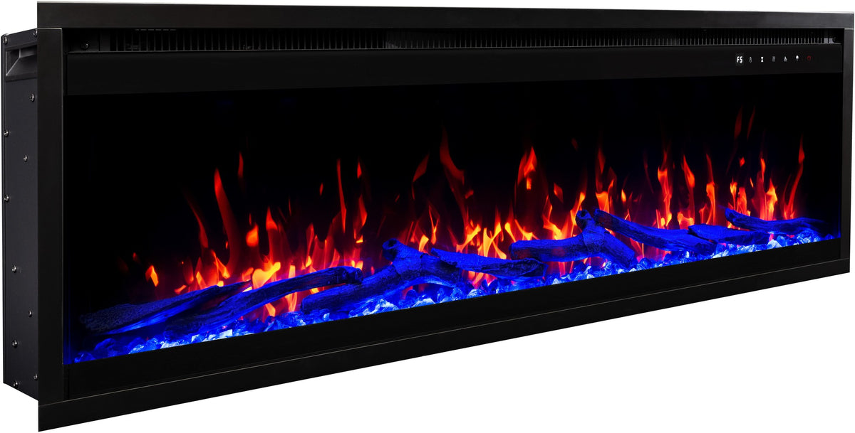 Șemineu electric Royal Pro montat pe perete - negru - 180 cm