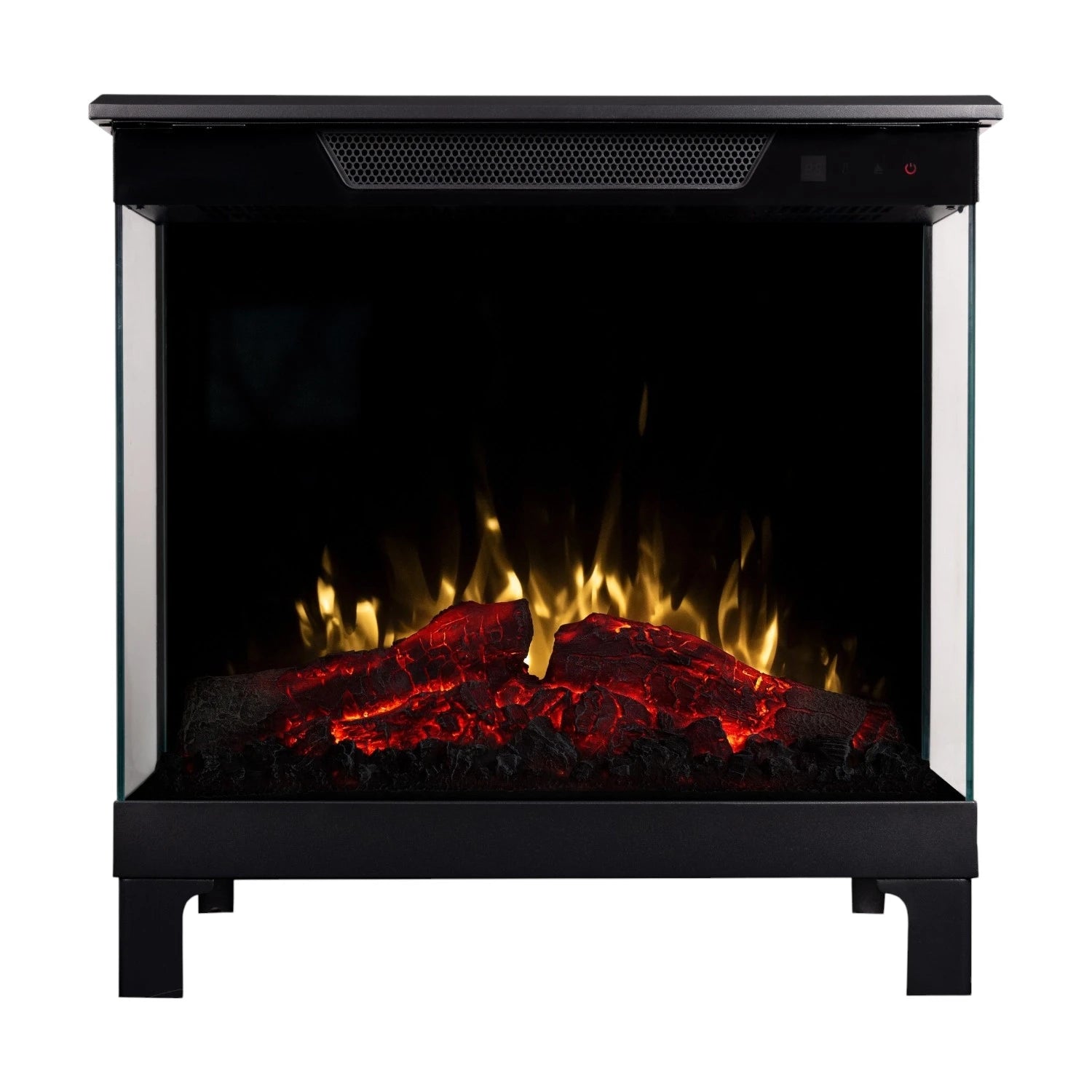 Tower 56 – Freestanding Electric Fireplace with 3-Sided Flame View