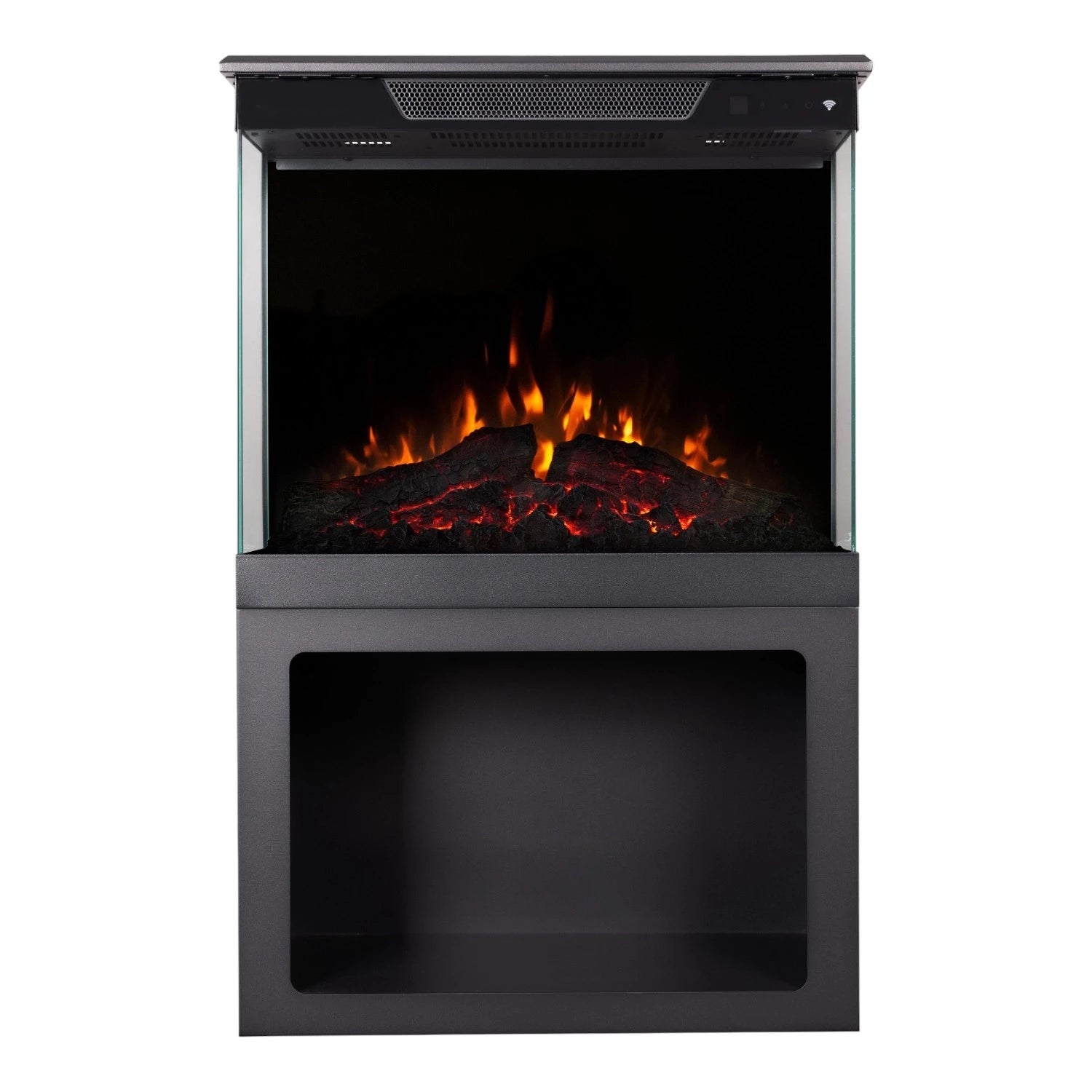 Tower 56 Electric Fireplace with Log Storage