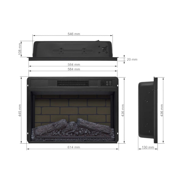 ArtiFlame AF23BS - Insert electric pentru șemineu de 23"