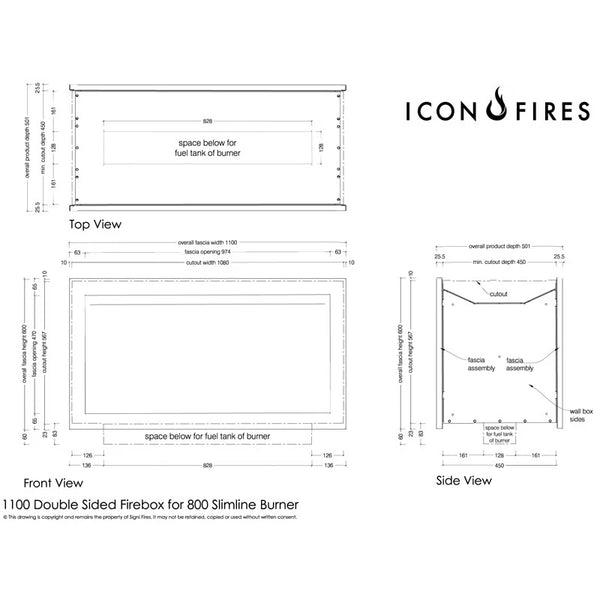 Icon Slimline Focar FBDS1100 Negru
