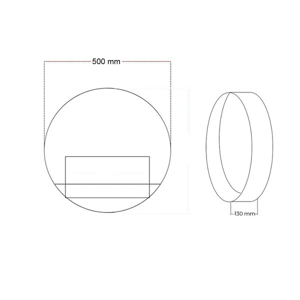 Șemineu Delaware S cu design rotund - Ø50 cm