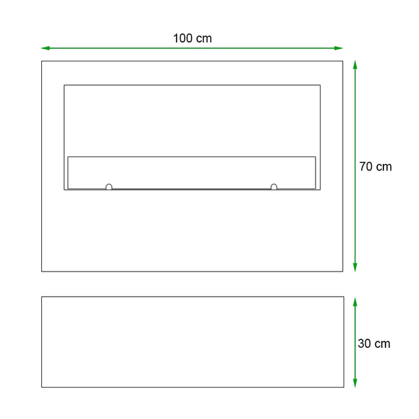 Lansing L - Șemineu bioetanol alb, independent
