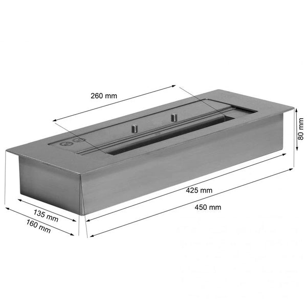 Arzător Superior de Exterior de 2,5 Litri - Lățime: 45 cm