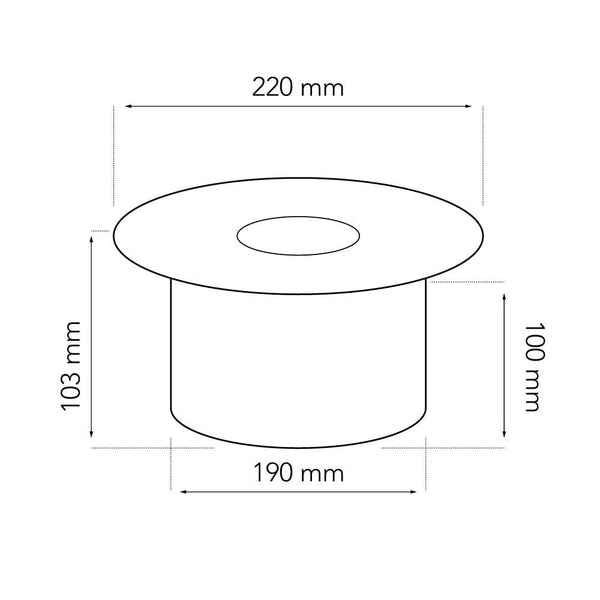 Arzător rotund de exterior pe bioetanol, 2,5 litri, Ø19 cm