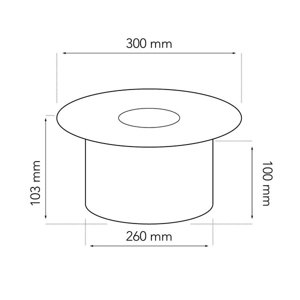 Arzător rotund pentru bioetanol, 5 litri (Ø: 26 cm)