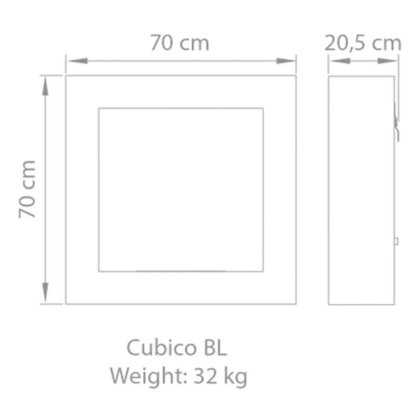 Safretti Cubico BL - Oțel periat