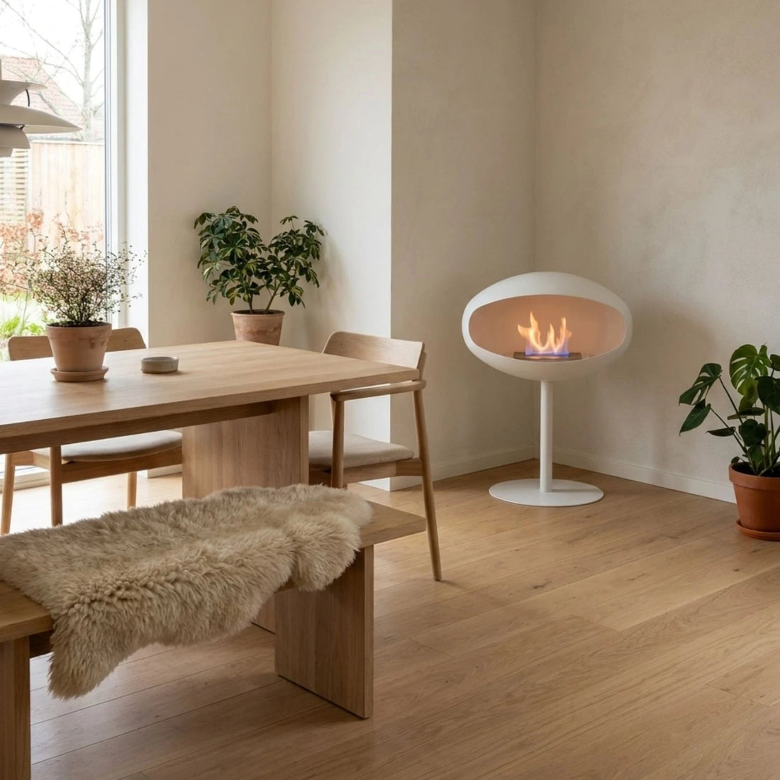 Cocoon Pedestal - Alb