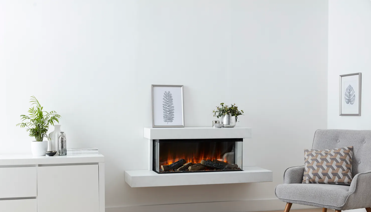 Brockenhurst 870 - Șemineu electric din marmură albă