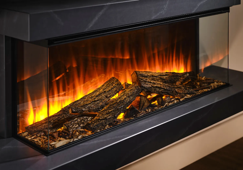 Winchester 1200 Marmură Gri – Șemineu Electric Complet