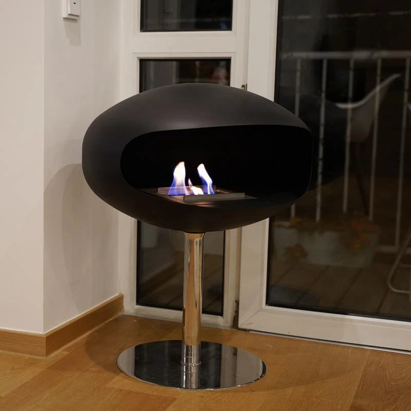 Cocoon Pedestal - Negru Mat cu Suport din Oțel