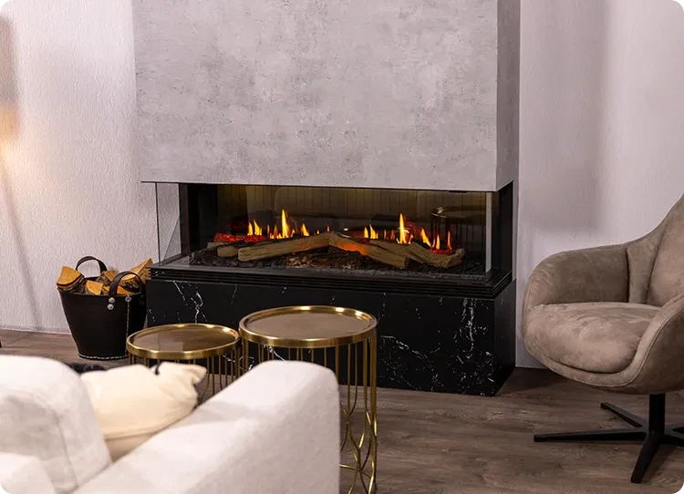 electric fireplace 3 sided dimplex 