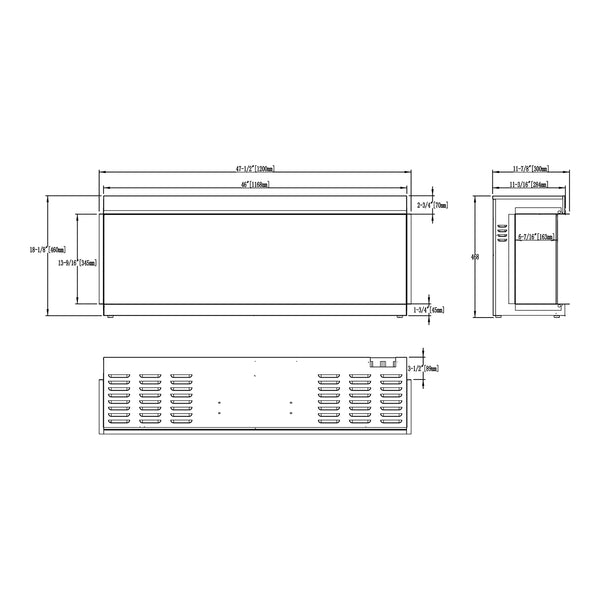 Șemineu electric încastrat Solis 120