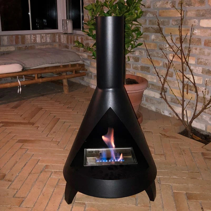 Salem - Șemineu bio din oțel cu design de sobă pe lemne