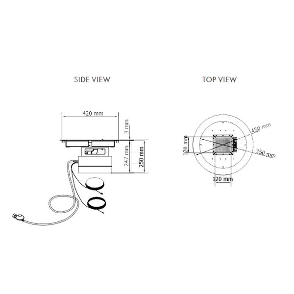 Galio Fire Pit Insert Automatic
