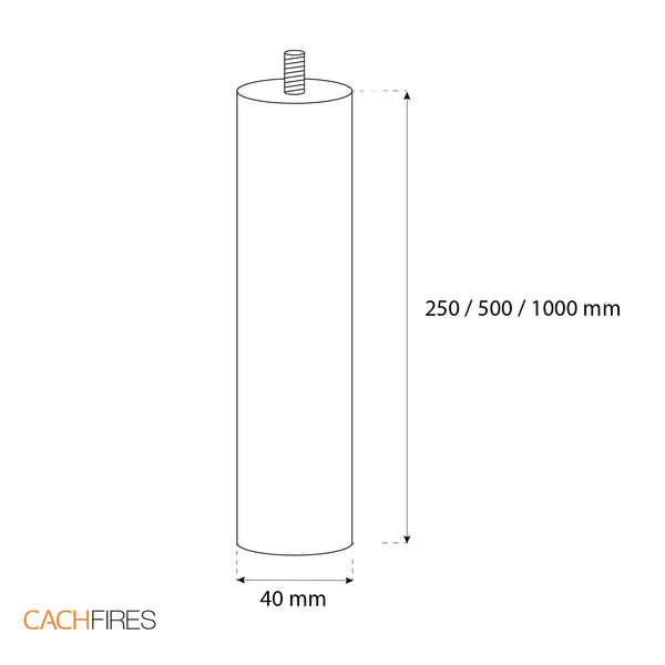 Tijă de tavan 100 cm – negru
