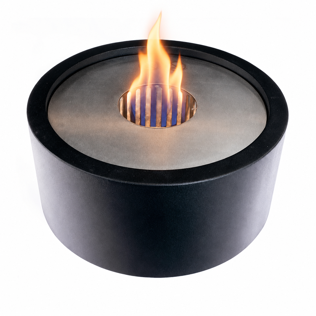 ScandiFlames Round Bioethanol Burner Insert 26 cm with realistic lit flame