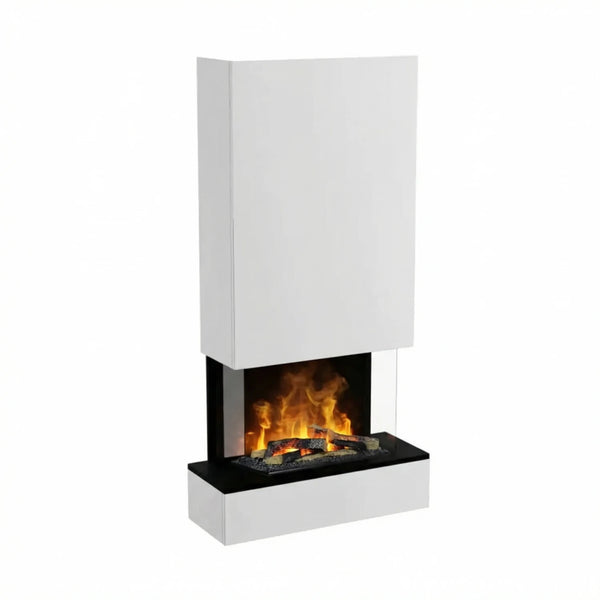 Hölderlin Tall White OMC 600 – Șemineu pe vapori de apă, montat pe perete