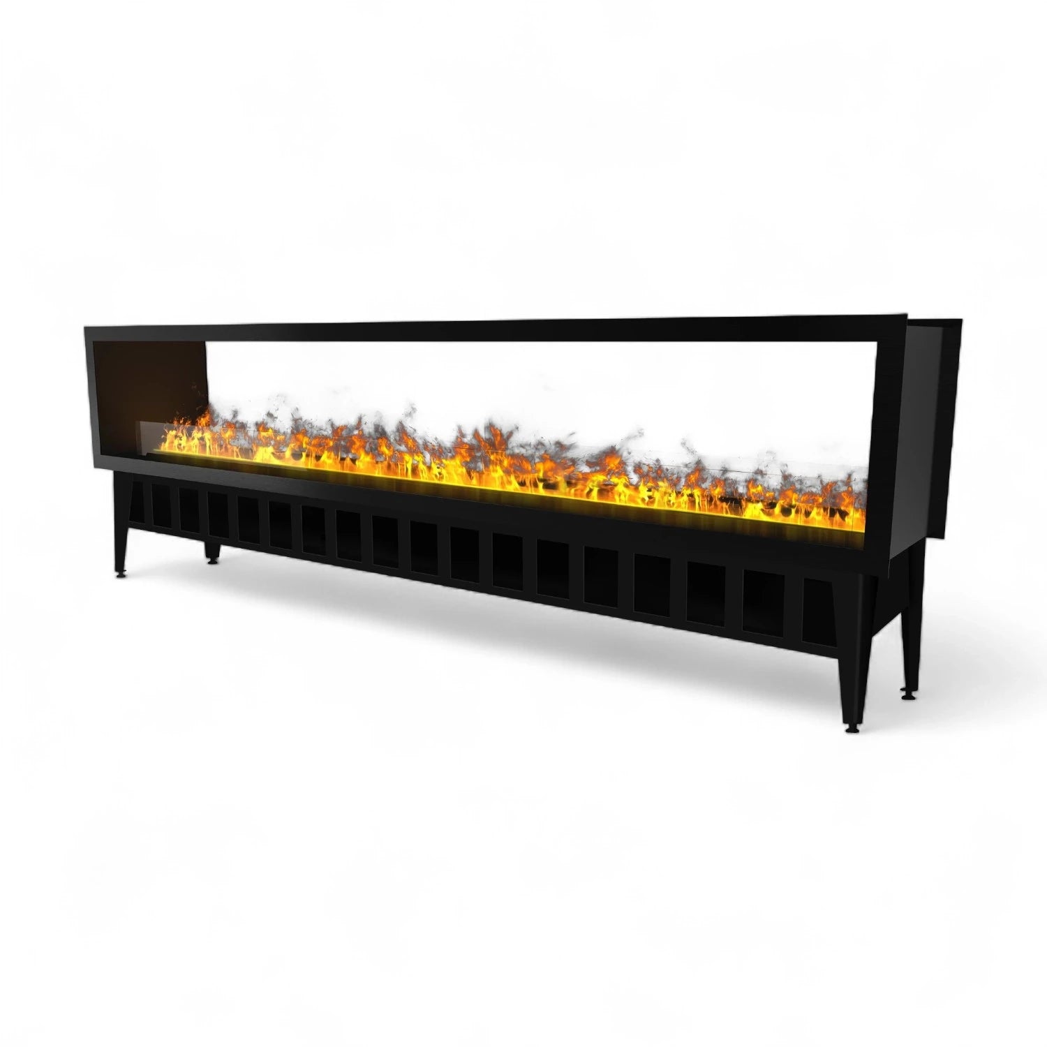 Incanto 2500 ST see-through water vapour fireplace with 250 cm flame line