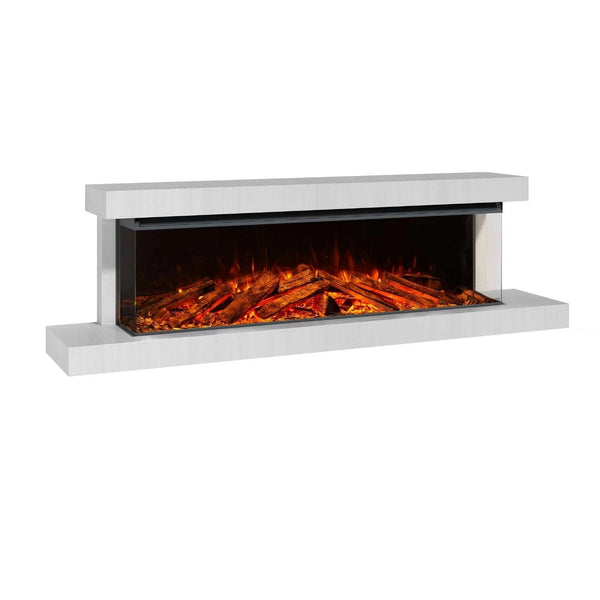 Șemineu electric de perete Lumen 1600 – Cretă