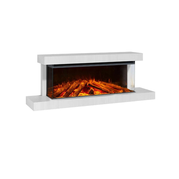 Șemineu electric de perete Lumen 1200 – Cretă