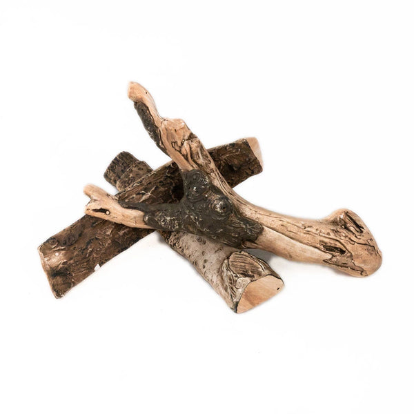 Lemn decorativ ceramic pentru șeminee pe bioetanol - 3 bucăți