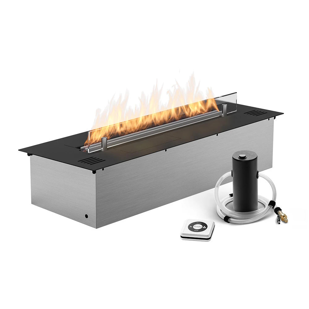 Planika Forma 2-sided Tunnel Built in Bioethanol Fireplace with Prime Fire Burner