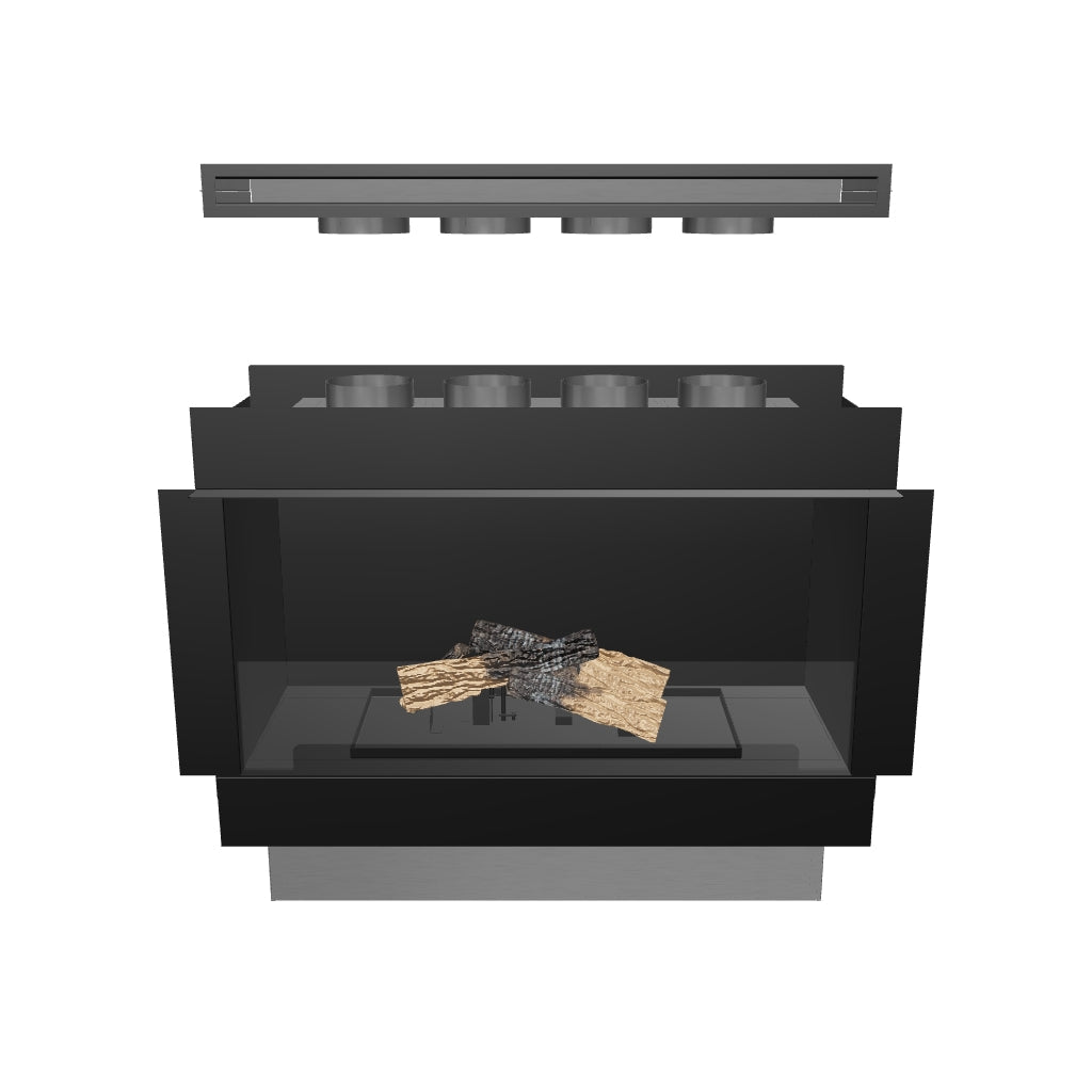 Flogs Box 1000 cu o singură față (ventilație în cameră) - Șemineu pe bioetanol