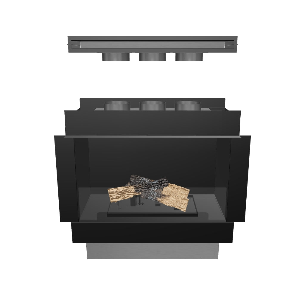 Flogs Box 800 cu o singură față (ventilație în cameră) - Șemineu pe bioetanol