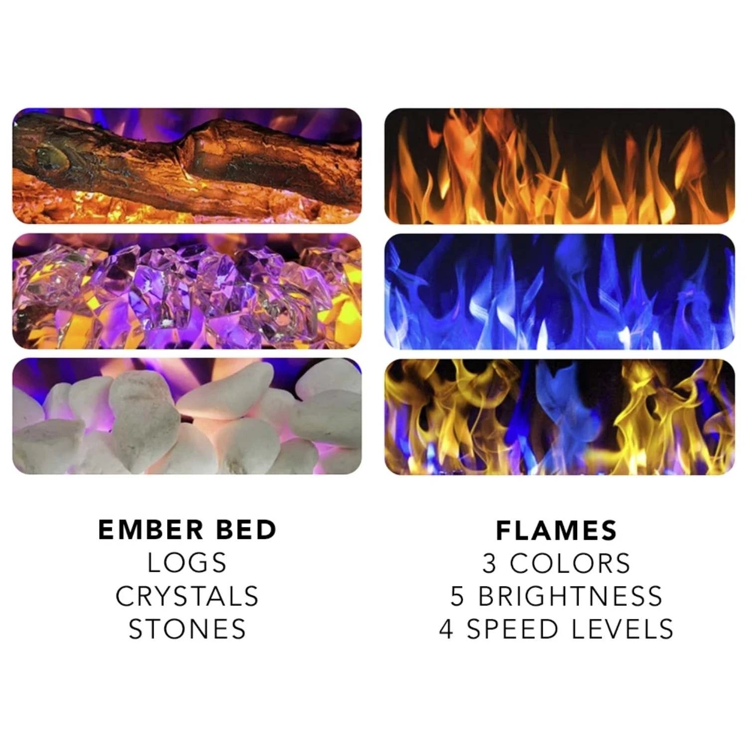 Pride Slim 115 cm Electric Fireplace