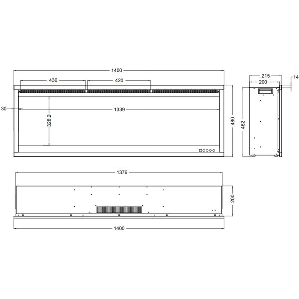 Șemineu electric Aflamo Royal 3D 140 cm