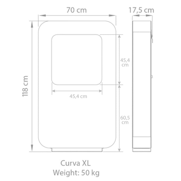 Safretti Curva XL - Alb