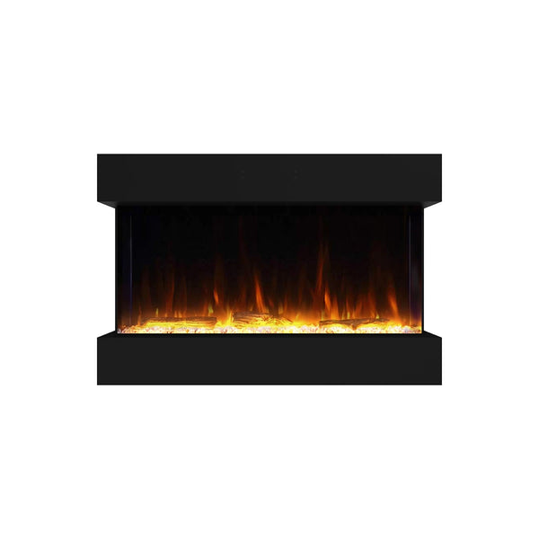 Șemineu electric de perete Feroza - negru - 101 cm
