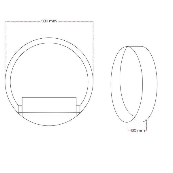 Șemineu Delaware S cu design rotund - Ø50 cm